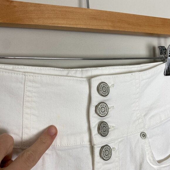 Joie Laurelle High Rise Ankle Button Fly White Denim Jeans Womens 25 Ankle Crop - Picture 3 of 7